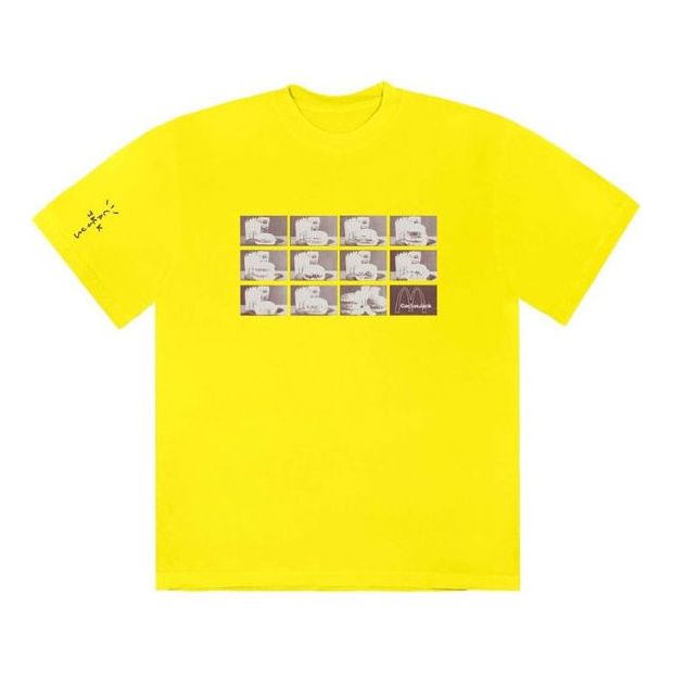 Travis Scott Cactus Jack x McDonald Crossover Pattern Short Sleeve Unisex Yellow TC-8