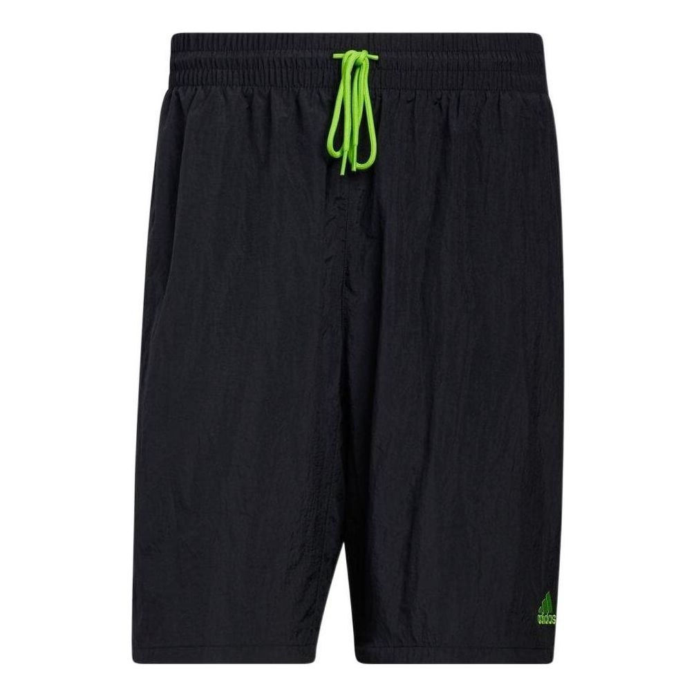 adidas Solid Color Embroidered Logo Breathable Shorts Black HB5460