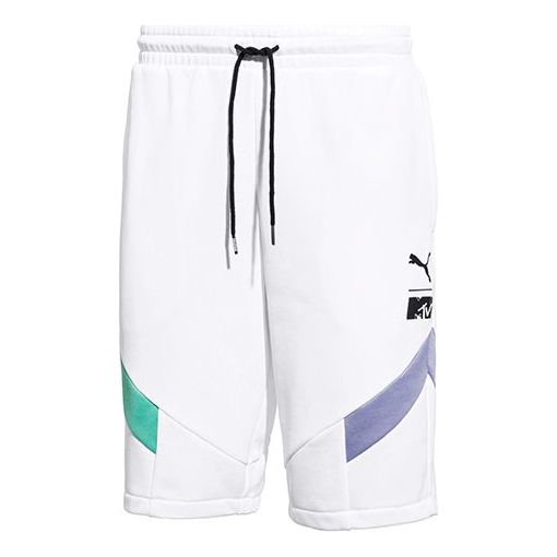 PUMA X MTV Colorblock Casual Shorts 'White' 579815-02