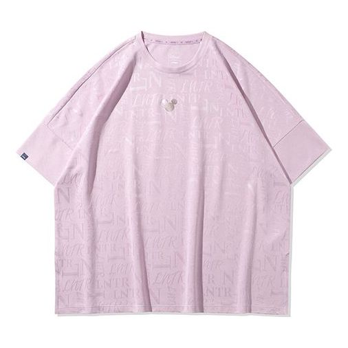 Li-Ning x Disney Crossover Loose Short Sleeve Pink ATSQ108-4
