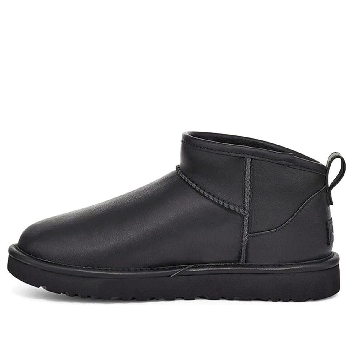 (WMNS) UGG Classic Ultra Mini Leather 'Black' 1117534-BLK