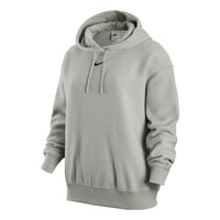 (WMNS) Nike Sportswear Logo Hoodie 'Grey' DV7100-014