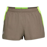 Under Armour Launch SW Split Shorts 'Brown Neon Green' 1326570-221