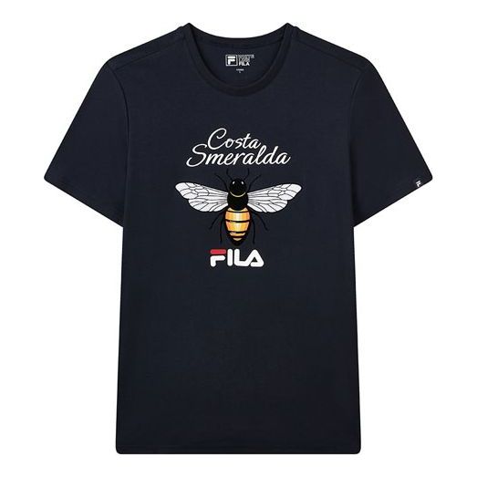 FILA Printing Athleisure Casual Sports Short Sleeve Blue F11M028120G-NV