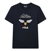 FILA Printing Athleisure Casual Sports Short Sleeve Blue F11M028120G-NV