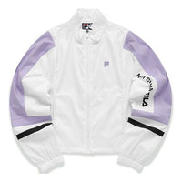 Fila FUSION Contrasting Colors Woven Sports Loose Jacket White T11W121704F-WT