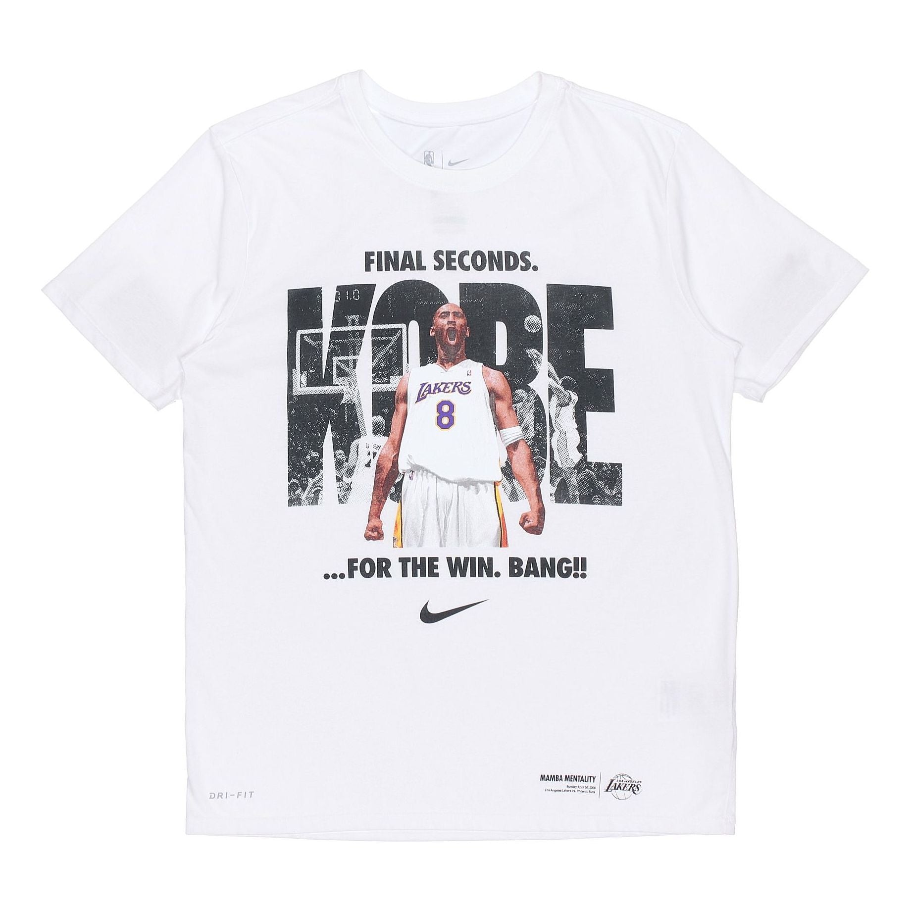Nike Dri-Fit Kobe 2006 Playoffs Double Kill Sun Short Sleeve Male White CV0086-100