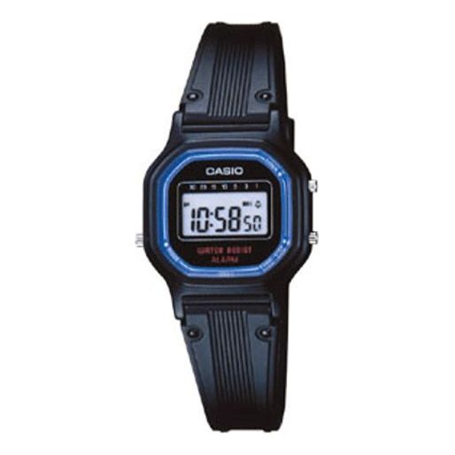 Men's CASIO CLASSIC Blue Sports Numeric Watch Mens Black Digital LA-11WB-1
