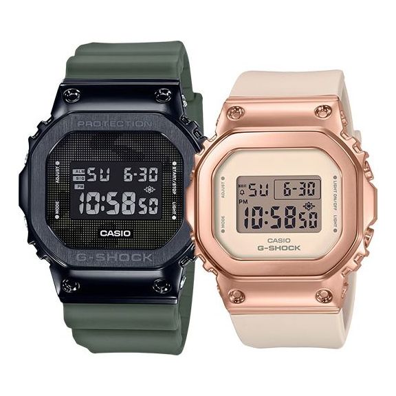 CASIO G-Shock Digital 'Black Rose Gold' GM-S5600PG-4PR&GM-5600B-3PR