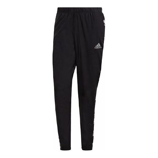 Men's adidas Celeb Pant Side Logo Splicing Running Bundle Feet Sports Pants/Trousers/Joggers Black GM1593