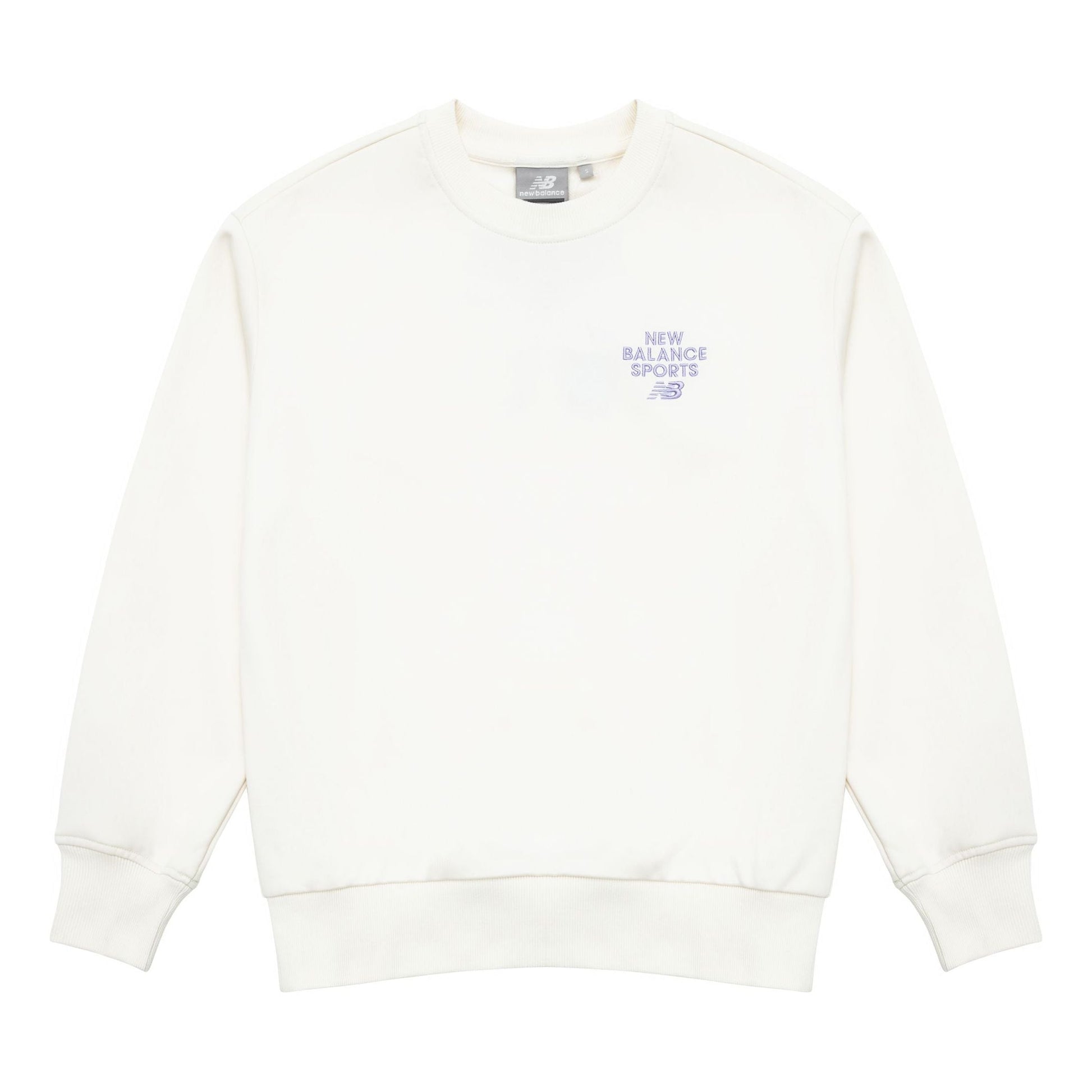 New Balance Logo Print Pullover Asia Sizing 'White Purple' 5CD12152-IV