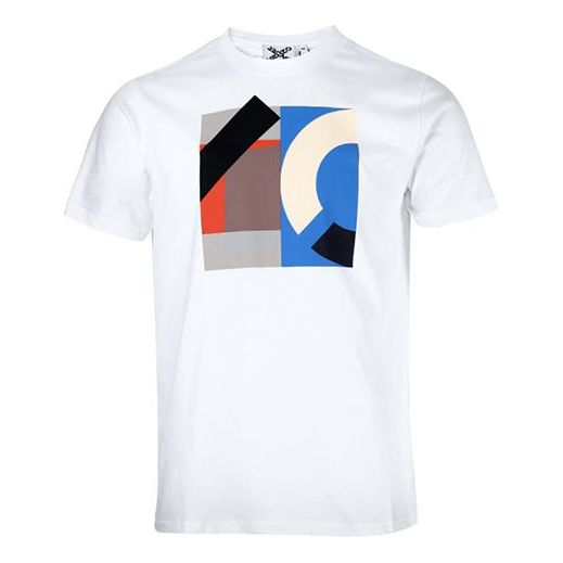 Men's KENZO SS21 Printing Pattern Round Neck Short Sleeve White T-Shirt 5TS0254SJ-01