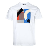 Men's KENZO SS21 Printing Pattern Round Neck Short Sleeve White T-Shirt 5TS0254SJ-01