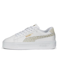 (WMNS) PUMA Smash Platform V3 'Laser Cut White Pristine Gold' 389403-01