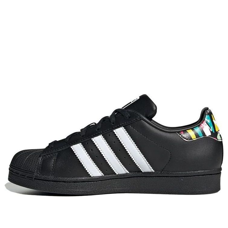 (GS) adidas originals Superstar J 'Black' EE7500