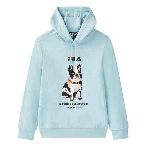 Men's FILA Sports Knit Hooded Long Sleeves Blue F11M048216F-LB
