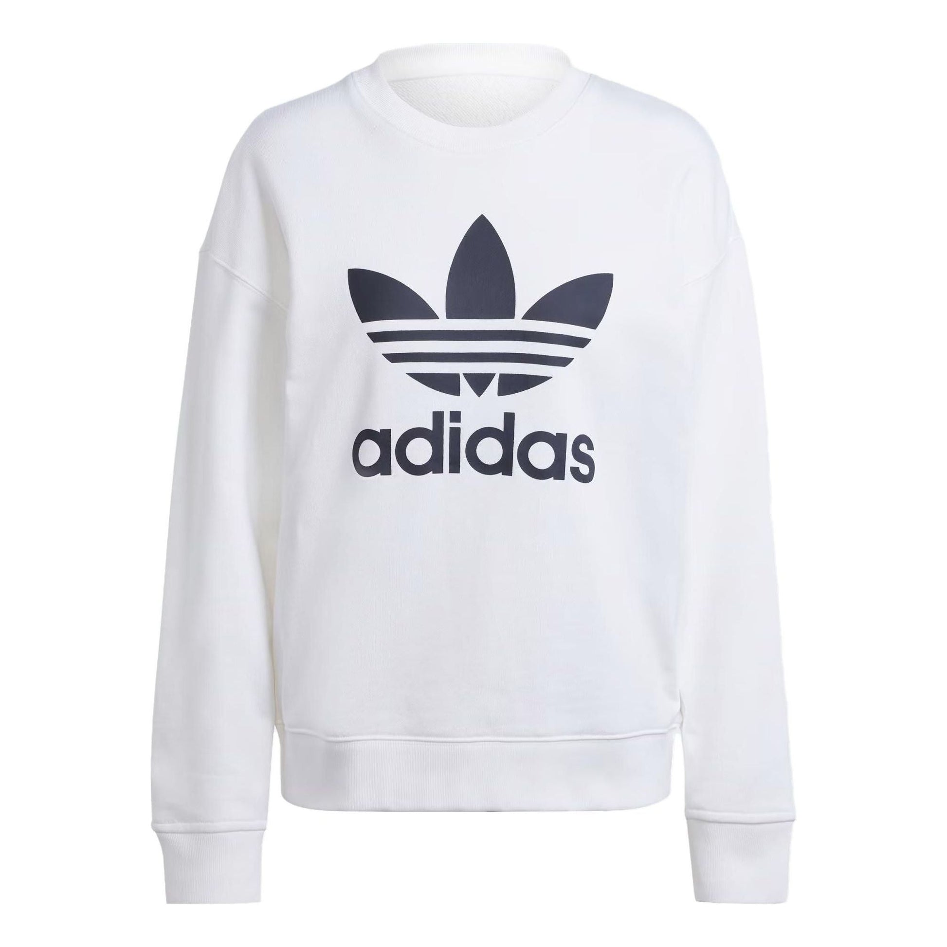 (WMNS) adidas Trefoil Crew Sweatshirt 'White' IK6476