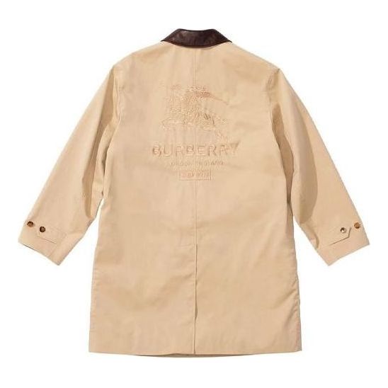 Supreme x Burberry Leather Collar Trench 'Beige Brown' SUP-SS22-158