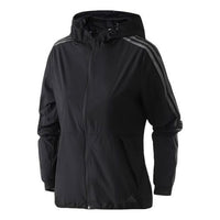 (WMNS) adidas Sports Stylish Solid Color Hooded Jacket Black DY8687
