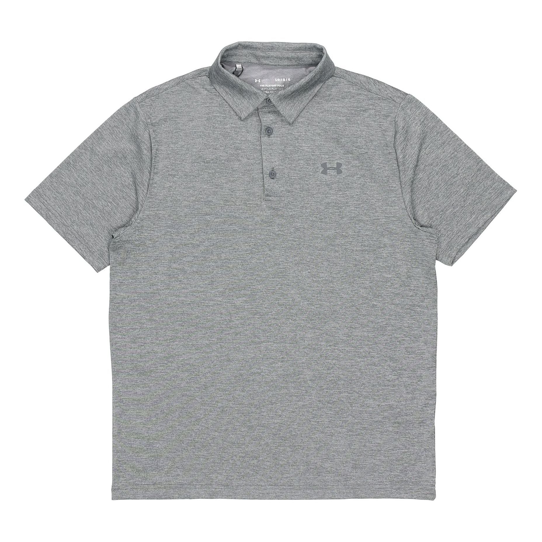 Men's Under Armour Playoff Golf Sports Thin and light Breathable Loose Short Sleeve Polo Shirt Silver Gray 1351131-036