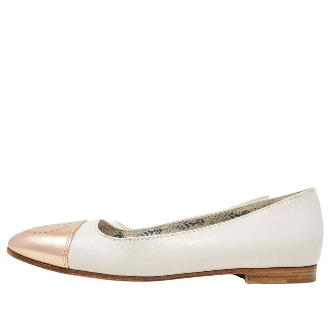 (WMNS) Gucci Interlocking G Logo Leather Ballet Flats 'White Gold' 658942-1XXA0-5762