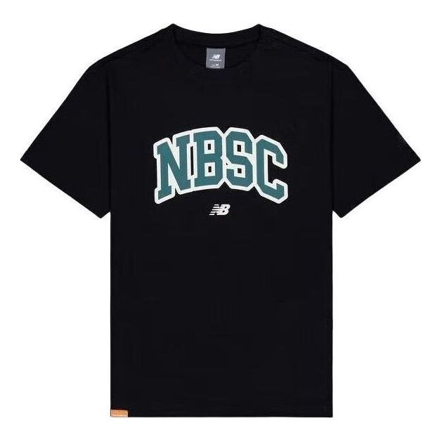 New Balance Big NBSC Graphic T-Shirt Asia Sizing 'Black Blue' AMT42322-BK