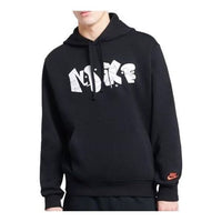 Nike Club Fleece Graphic Pullover Hoodie 'Black' DQ4653-010