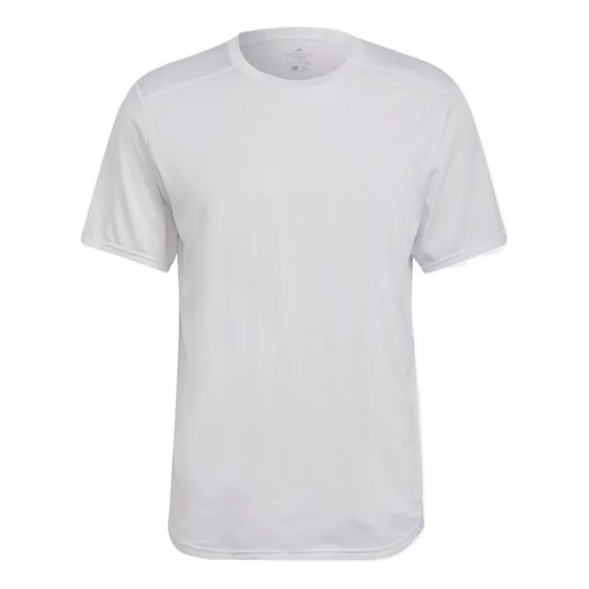 adidas Running Sports Round Neck Short Sleeve White HC9826