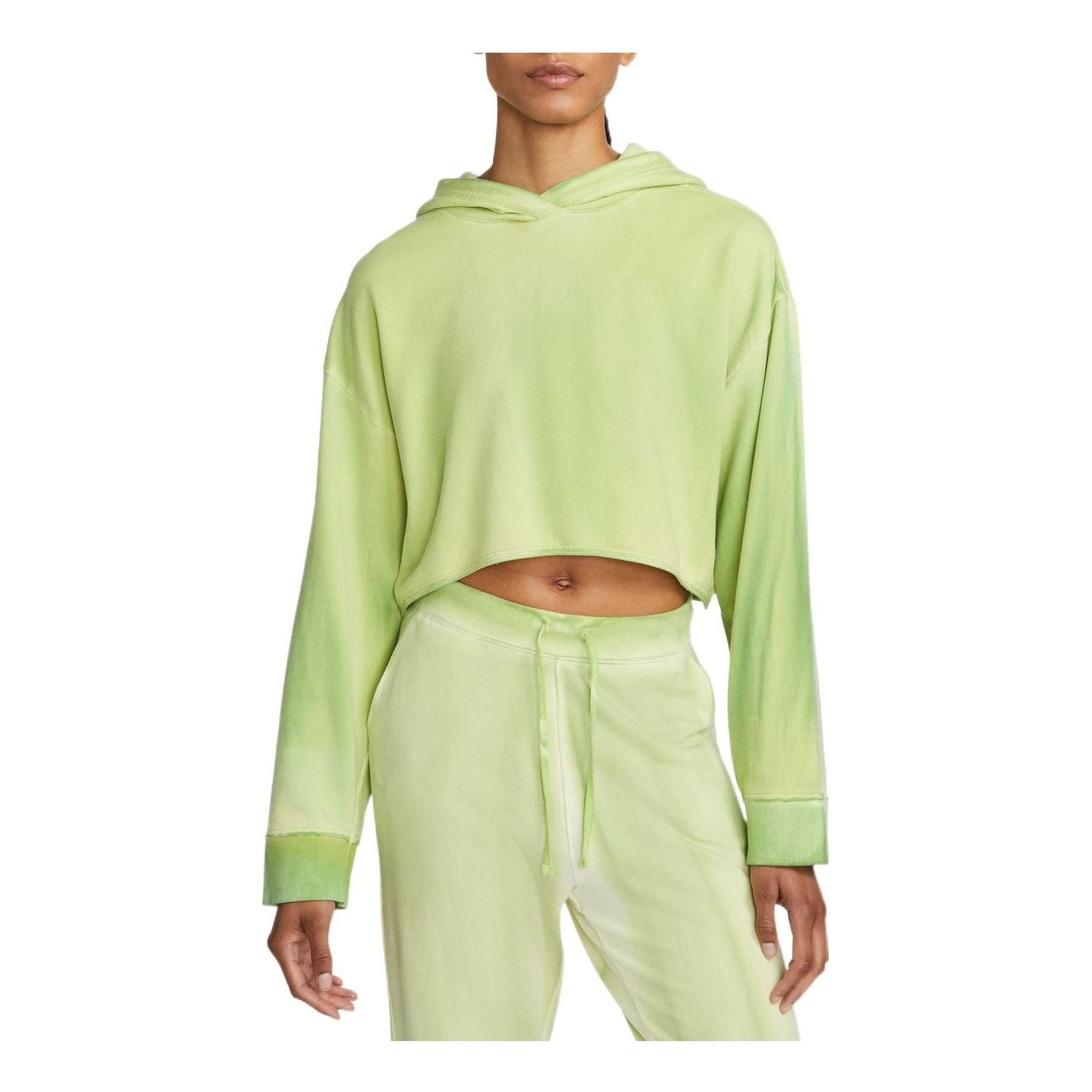 (WMNS) Nike Yoga Luxe Fleece Hoodie 'Lime Green' DN3712-736