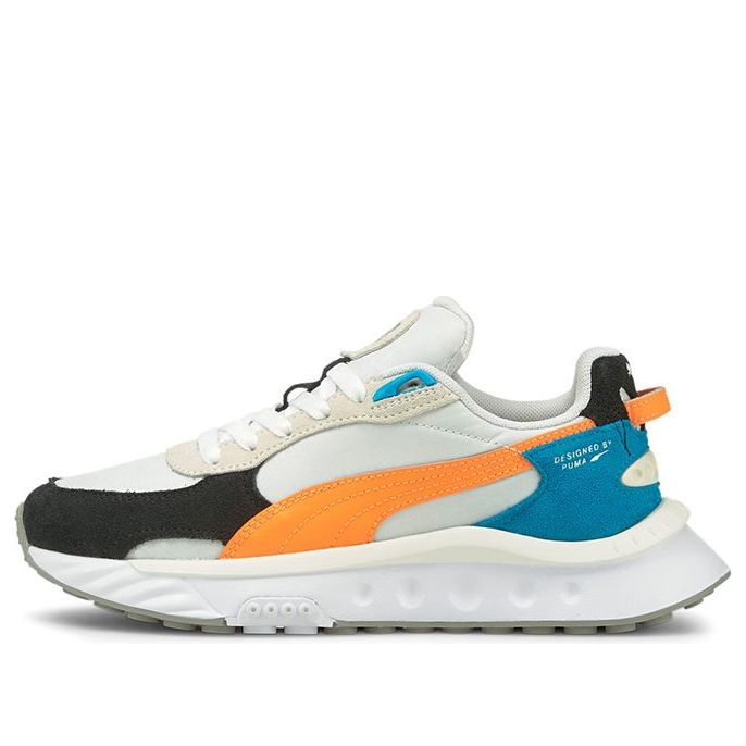 (GS) PUMA Wild Rider Rollin 'White Orange Glow' 382028-04