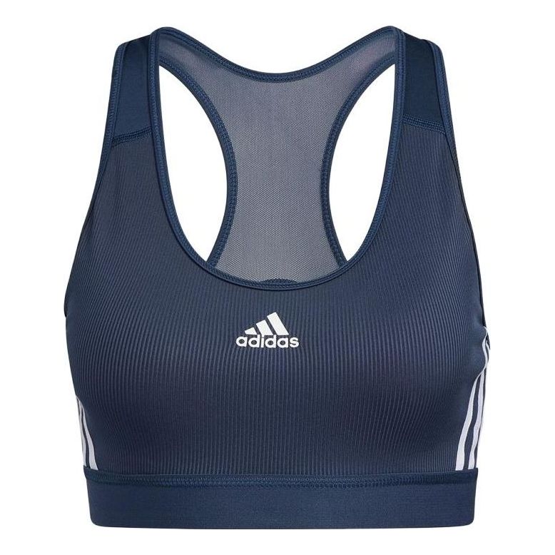 (WMNS) adidas 3-stripes Medium Support Rib Bra 'Blue' GM2963