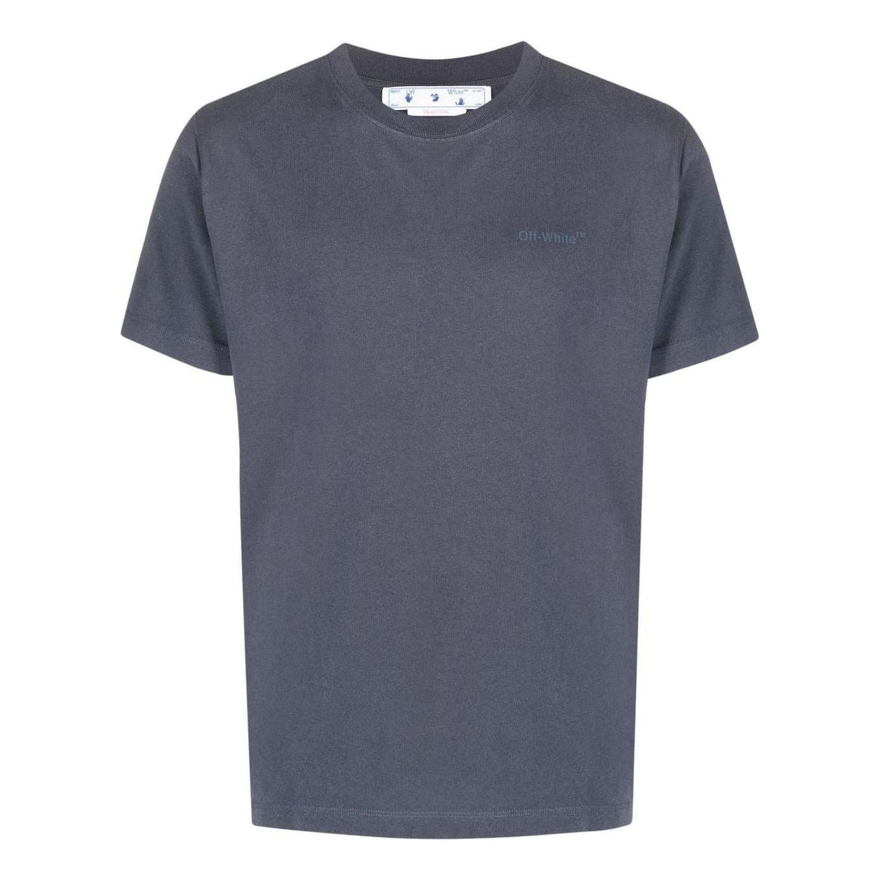 Off-White SS22 Diag Back Printing Round Neck Short Sleeve Ordinary Version Blue OMAA027S22JER0044646