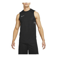 Men's Nike Solid Color Round Neck Logo Embroidered Camisole Black Vest DB4358-014