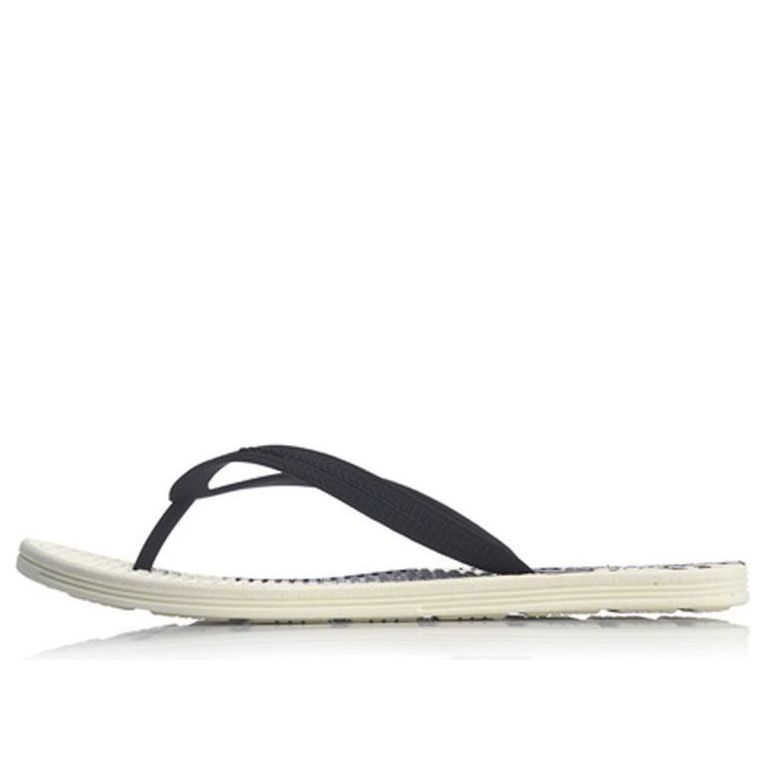 Li-Ning Stylish Black White Unisex Slippers AGAP021-1