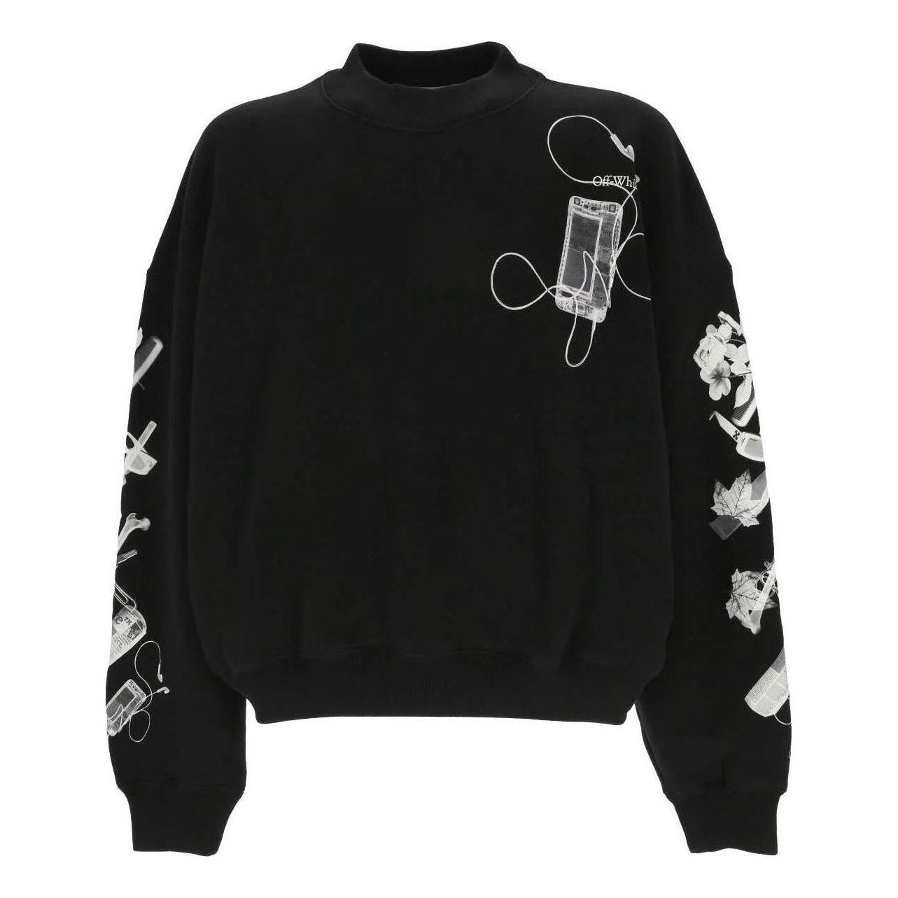Off-White Scan Arr Over Crewneck Sweatshirt 'Black White' OMBA070S24FLE0011009