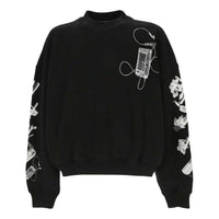 Off-White Scan Arr Over Crewneck Sweatshirt 'Black White' OMBA070S24FLE0011009