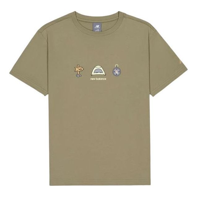New Balance Camp Graphic T-Shirts Asia Sizing 'Khaki' AMT41360-CGN