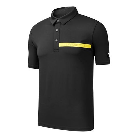 FILA Athletics Small Logo Short Sleeve Polo Shirt Black A11M021153F-BK