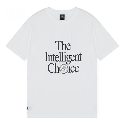 New Balance Alphabet Printing T-Shirt Asia Sizing 'White' MT13586-WT