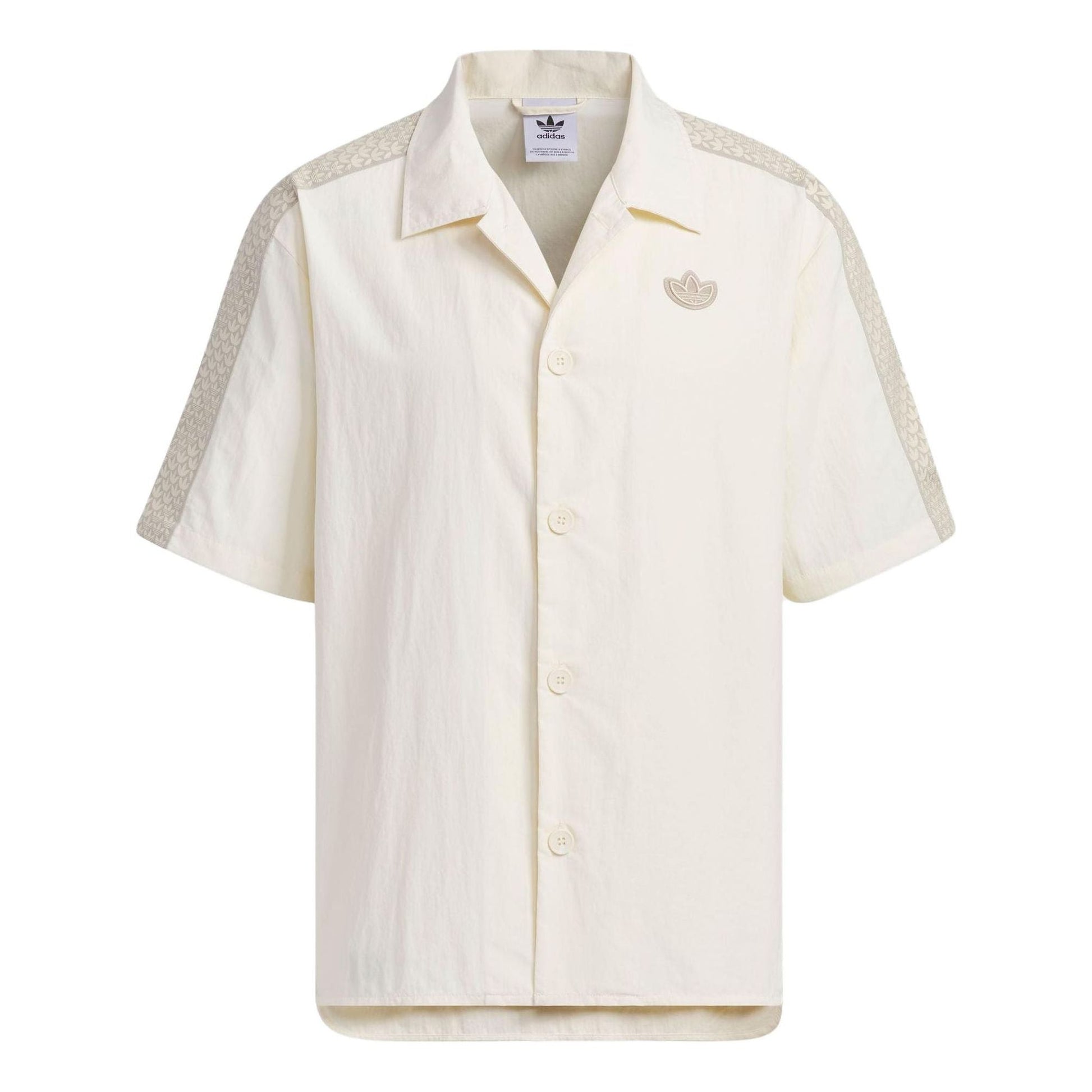 adidas Monogram Shirt Logo Asia Sizing 'White' IN1032