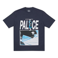 PALACE Some Kinda Skate T-Shirt Pattern Short Sleeve Unisex Navy Blue P20TS207