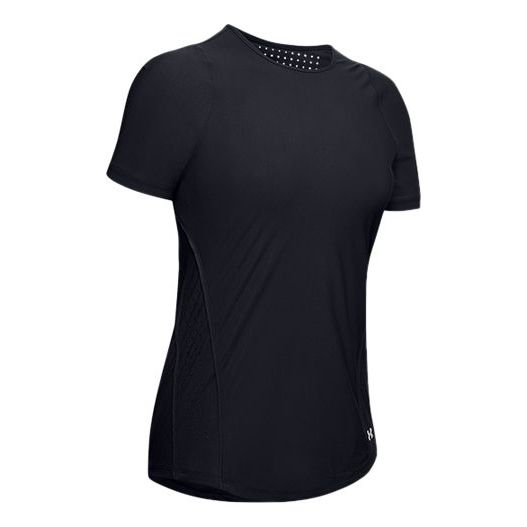 (WMNS) Under Armour Perpetual Fitted Short Sleeve Black 1344436-001