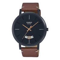 Men's CASIO WR50M waterproof Strap Watch Mens Black Analog MTP-B100BL-1EVDF