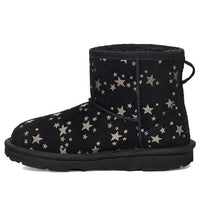 (PS) UGG Classic Mini II Stars Snow Boots Black 1115852T-BLK