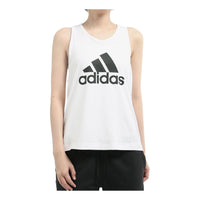 (WMNS) adidas D2M Logo Tank 'White Black' CZ4386