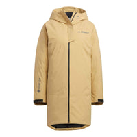 (WMNS) adidas Long Down Jacket Asia Sizing 'Yellow' HN2002