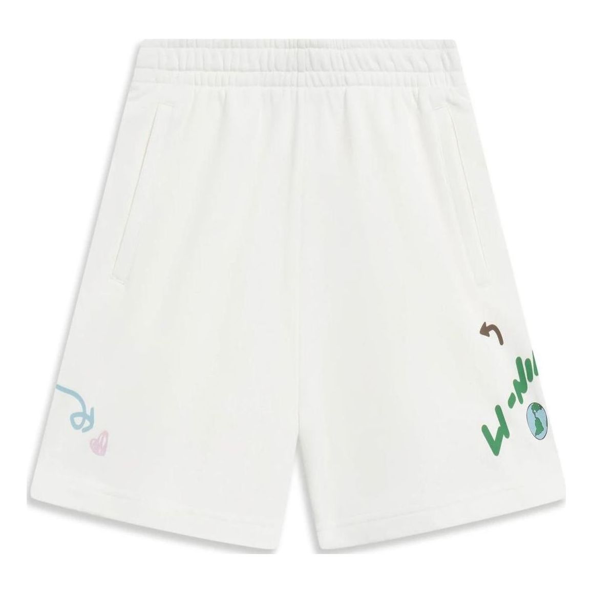 (WMNS) Li-Ning Graphic Shorts 'White' AKST664-1