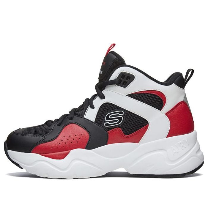 (WMNS) Skechers D'Lites High-Top Black/Red 88888379-BKWR