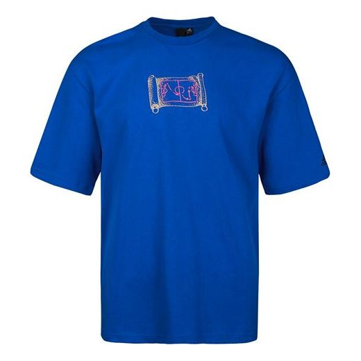 adidas Ub Gfx Tee 1 Printing Loose Sports Short Sleeve Blue GF4001