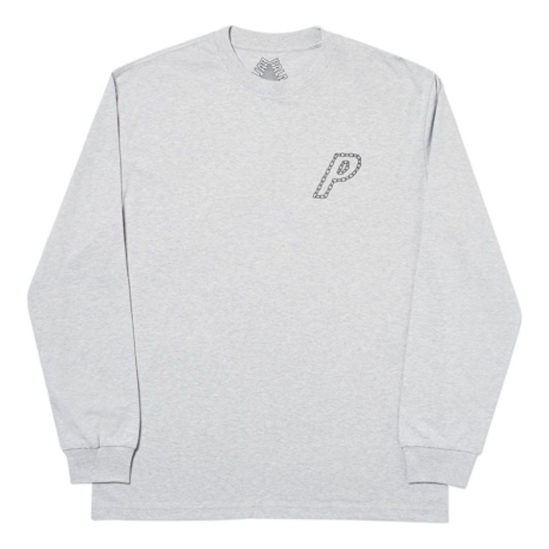 PALACE P-Link Longsleeve Grey Marl Gray Hoodie P18FW211